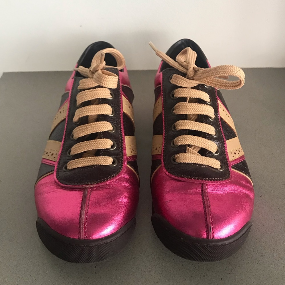 Louis Vuitton Hot Pink Metallic Sneaker